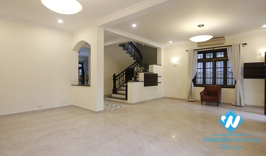 Charming house with large garden around for rent in Ciputra, Tay Ho, Hanoi
